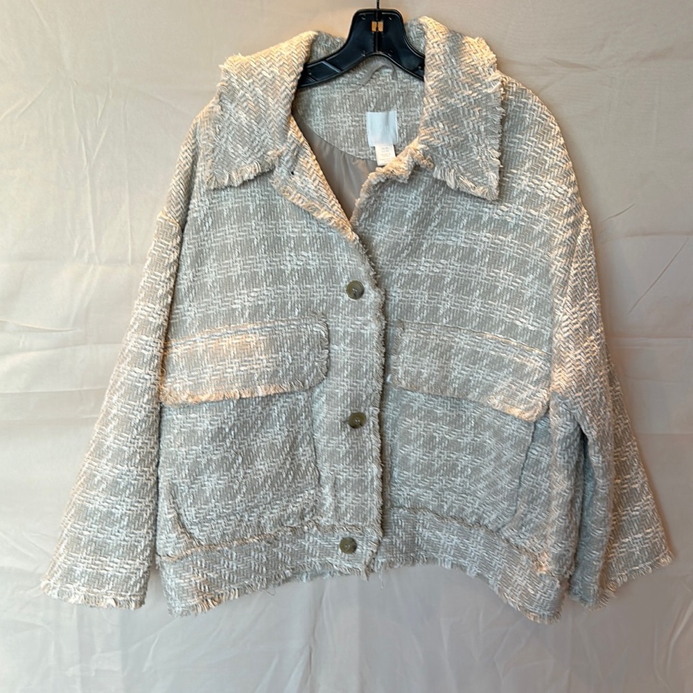 H&M textured-weave jacket